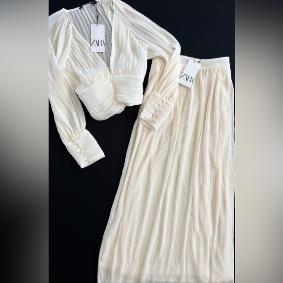 Zara Dresses & Skirts - Zara Cream Skirt Set